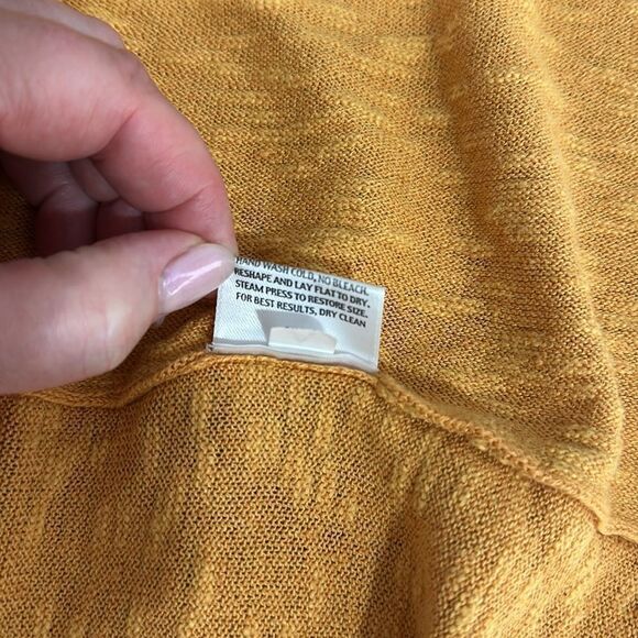 Eileen Fisher Linen Cotton Blend Short Sleeve Open Front Cardigan Duster Size M - Picture 6 of 8